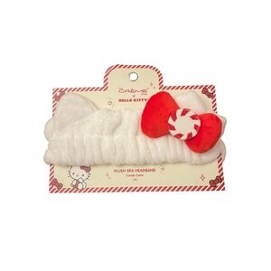 The Crème Shop x Hello Kitty "Candy Cane" Plush Spa Headband with Signature Bow